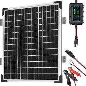 50W Waterproof Solar Charger for Car, Boat,‎ RV, Motorcycle & More